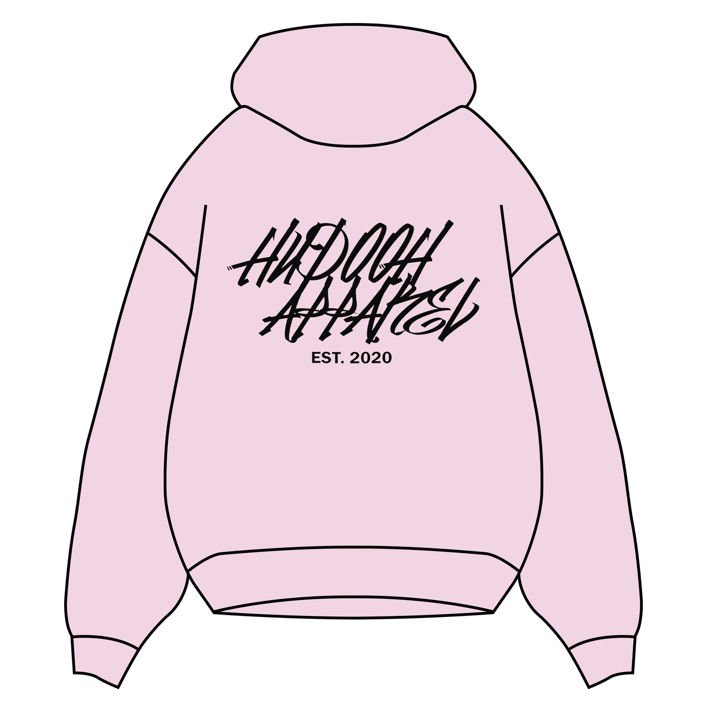 Embroidered "Bubble Graffiti" Hoodie