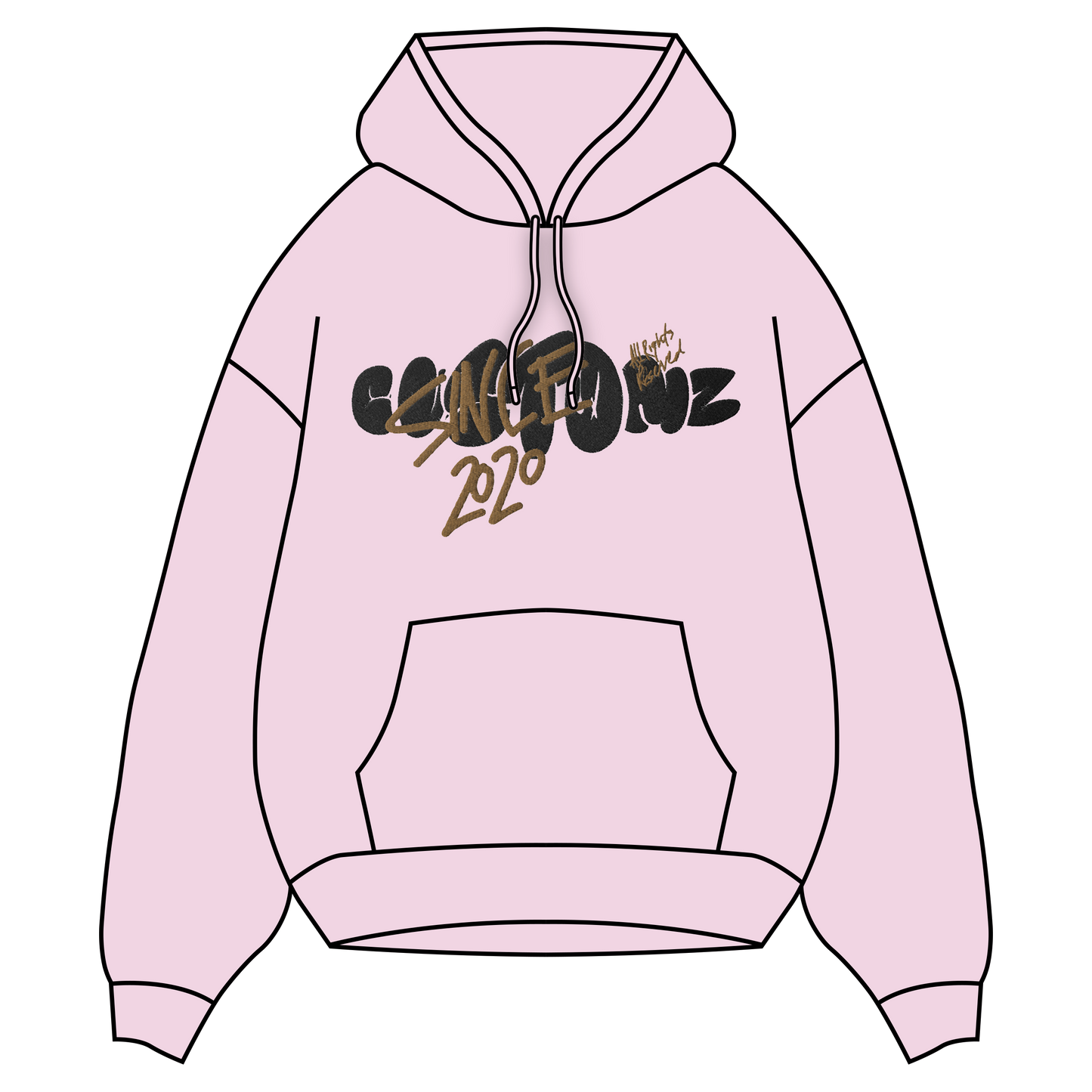 Embroidered "Bubble Graffiti" Hoodie
