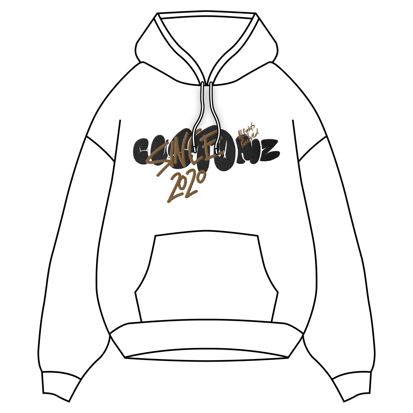 Embroidered "Bubble Graffiti" Hoodie
