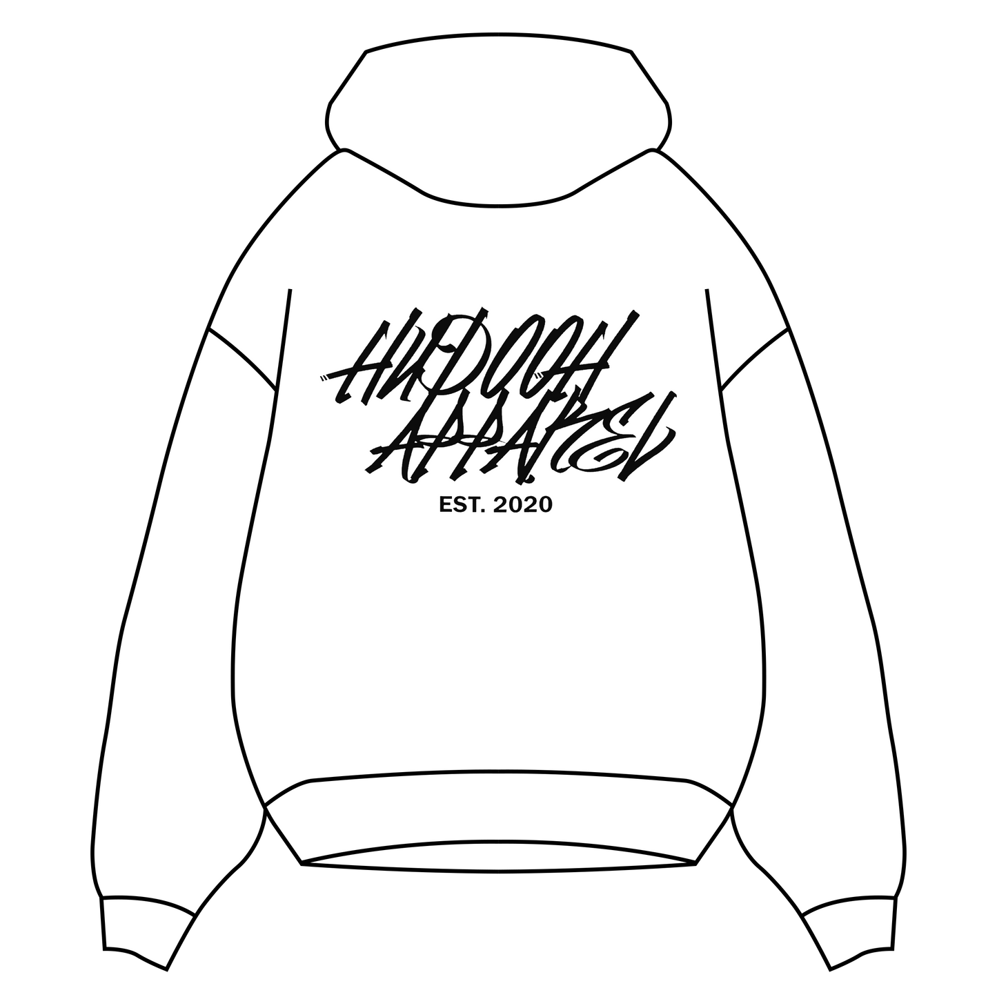 Embroidered "Bubble Graffiti" Hoodie
